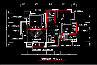 某住宅户型室内装修cad全套施工方案图纸